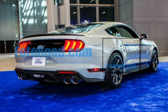 Ford Mustang 2022 Mach1 coupe premium showing during NYIAS  at J